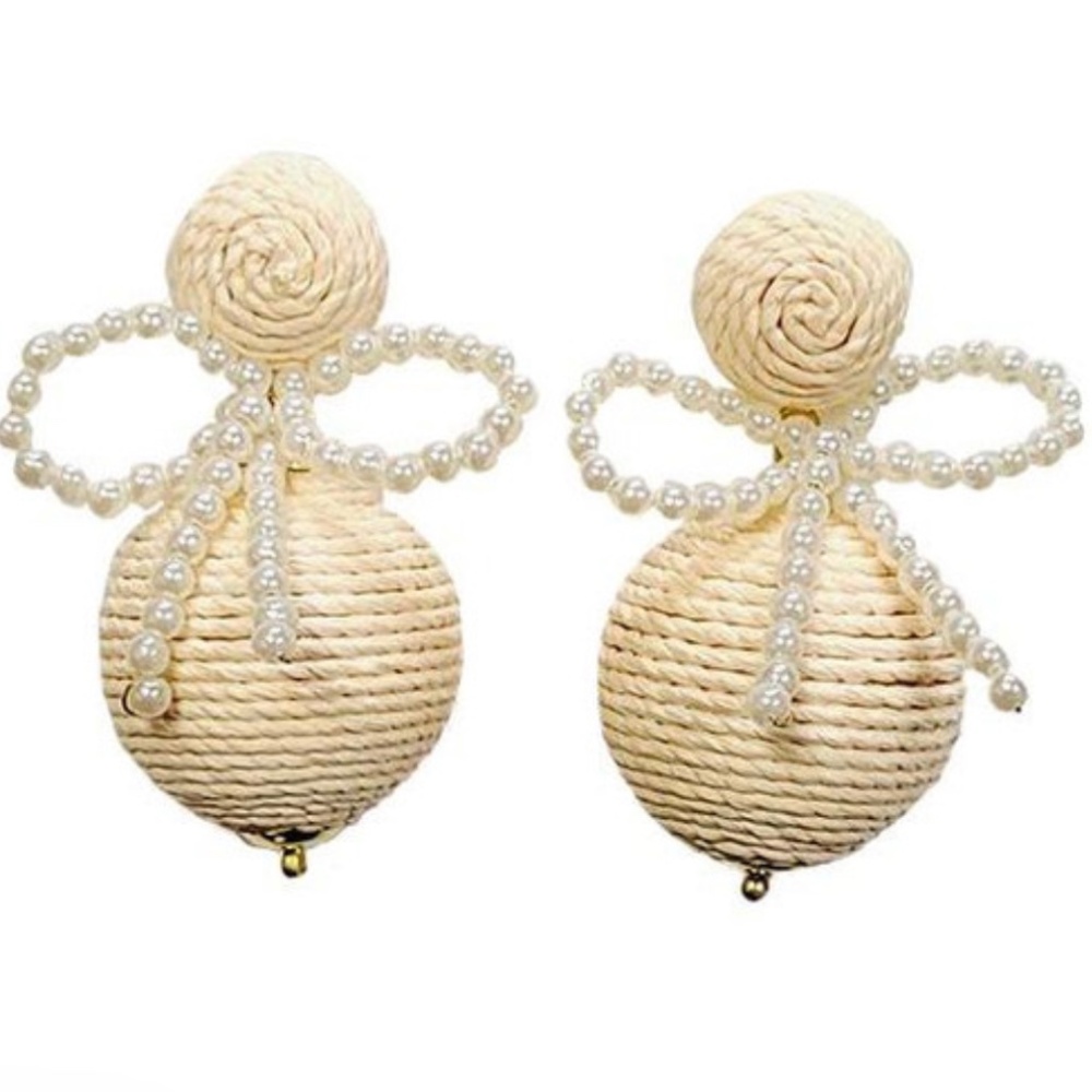 Lisi Lerch Sullivan - Fabric & Pearl Earrings - Sarah Weisbrod Collection
